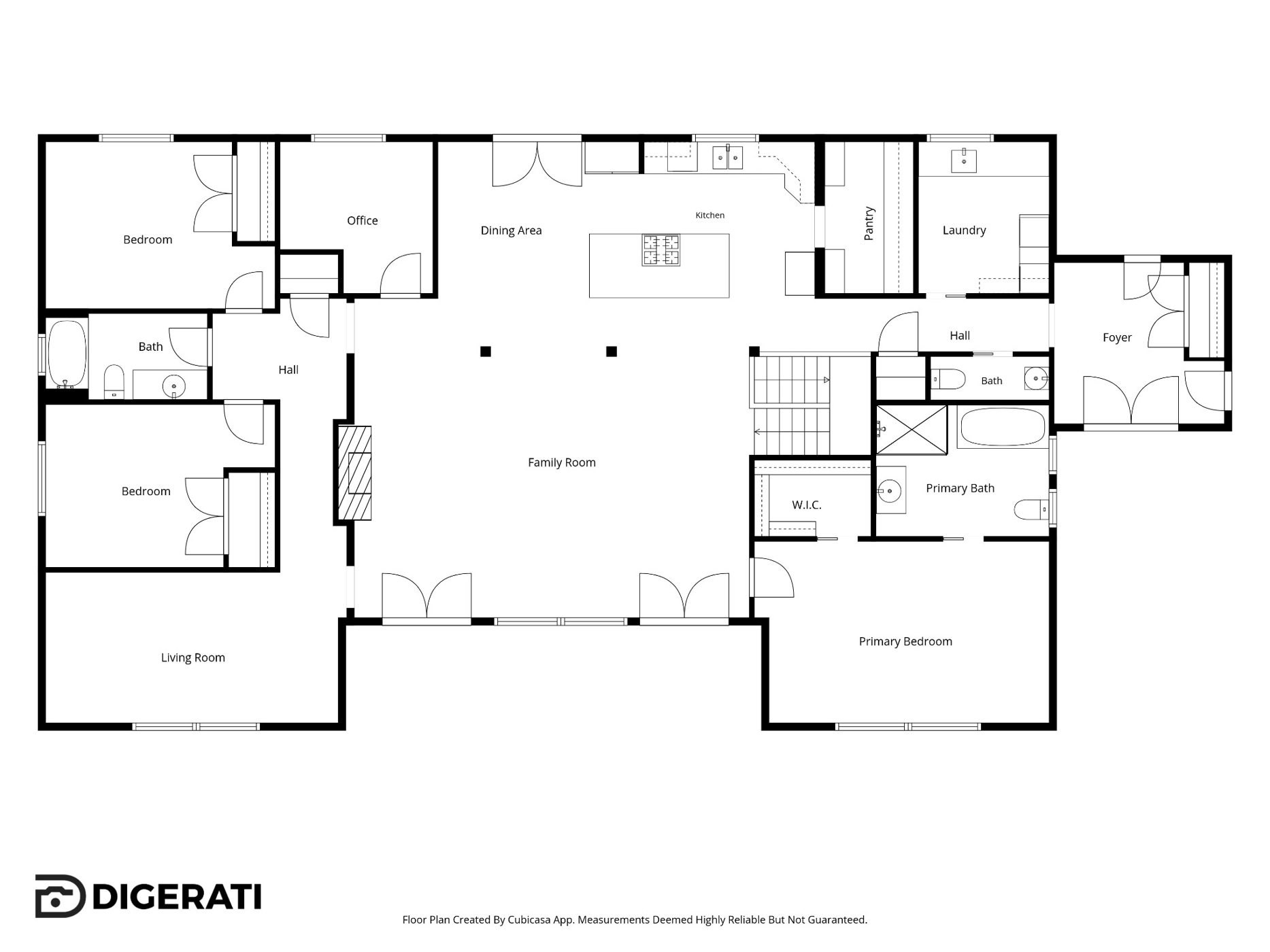 Main residence main-level floor plan