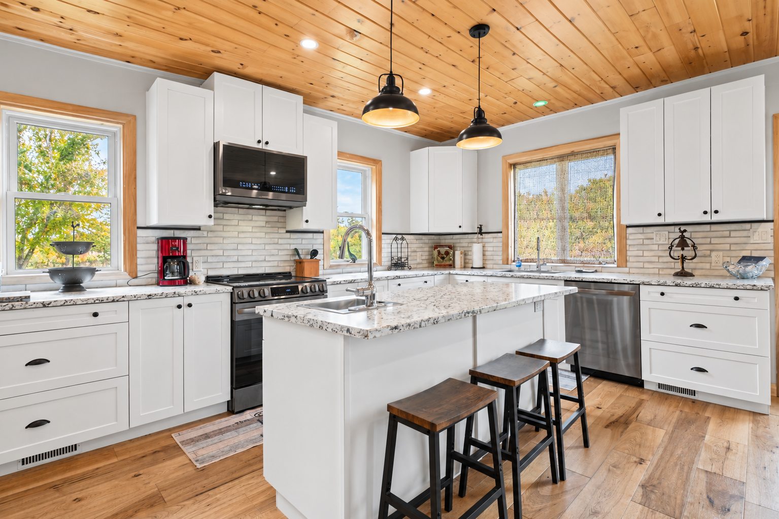Renovated guesthouse kitchen